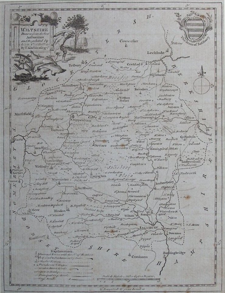 Map of Wiltshire - Kitchin